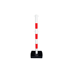 Colonnina PVC bco/rosso c/doppio gancio