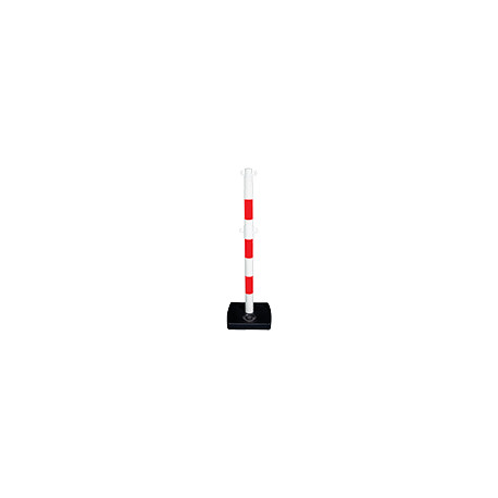 Colonnina PVC bco/rosso c/doppio gancio