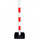 Colonnina PVC bco/rosso c/doppio gancio