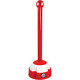 Palo in alluminio rosso con 4 ganci e base removibile