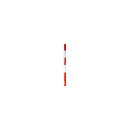Paletto parapedonale bianco rosso diametro 60