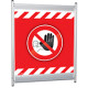 Transenna singola da montare SAFEIN 80x100 simbolo ACCESSO VIETATO