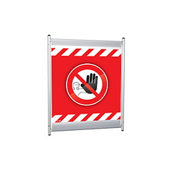 Transenna singola da montare SAFEIN 80x100 simbolo ACCESSO VIETATO