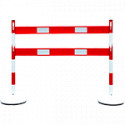 Barriera composta da 2 pali 2 barre e 2 basi color BIANCO/ROSSA,