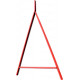 Coppia gambe ferro verniciato ROSSO h. 100 cm. per barriera BFL150P
