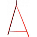 Coppia gambe ferro verniciato ROSSO h. 100 cm. per barriera BFL150P