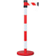 Colonnina tendinastro bianco/rossa nastro mm 210 x 50 h bianco/rossa