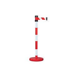 Colonnina tendinastro bianco/rossa nastro mm 210 x 50 h bianco/rossa