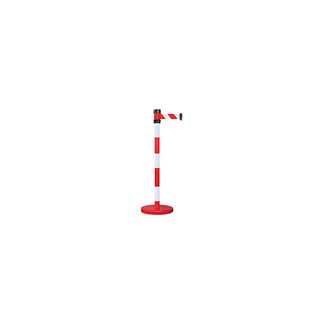 Colonnina tendinastro bianco/rossa nastro mm 210 x 50 h bianco/rossa