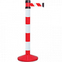 Colonnina tendinastro bianco/rossa nastro mm 210 x 50 h bianco/rossa