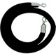 Cordone liscio in velluto nero con gancio cromo x colonnine cromo