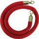 Cordone liscio in velluto rosso con gancio ottone x colonnine ottone