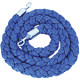 Cordone da m. 2 in poliestere BLU con attacchi cromo x colonnina cromo