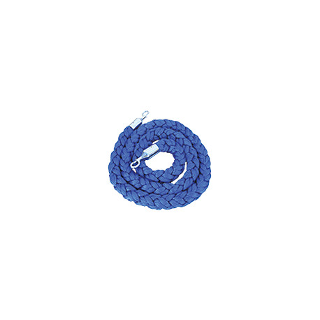 Cordone da m. 2 in poliestere BLU con attacchi cromo x colonnina cromo