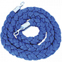 Cordone da m. 2 in poliestere BLU con attacchi cromo x colonnina cromo