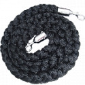 Cordone da m. 2 in poliestere NERO attacchi cromo x colonnine cromo