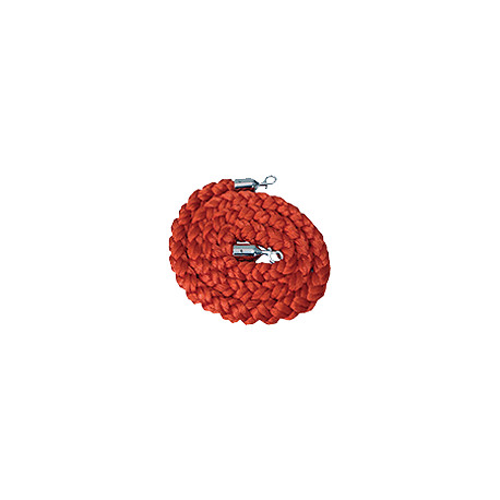 Cordone da m. 2 in poliestere ROSSO attacchi cromo x colonnine cromo