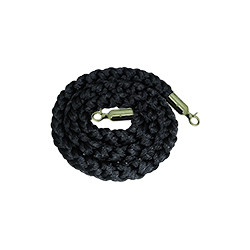 Cordone da m. 2 in poliestere NERO attacchi ottone per colonnina ottone
