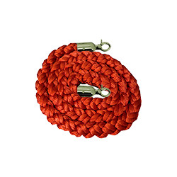 Cordone da m. 2 in poliestere ROSSO attacchi ottone x colonnina ottone