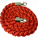 Cordone da m. 2 in poliestere ROSSO attacchi ottone x colonnina ottone