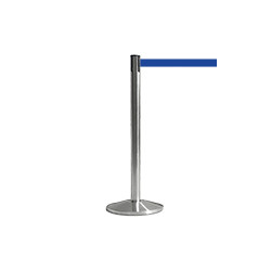 Colonnina SAFE IN modello BASIC acciaio spazzolato nastro BLU