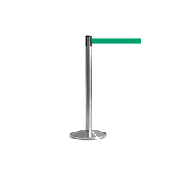 Colonnina SAFE IN modello BASIC acciaio spazzolato nastro VERDE