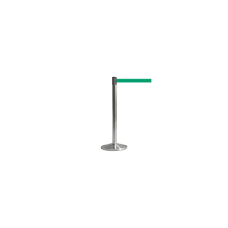 Colonnina SAFE IN modello BASIC acciaio spazzolato nastro VERDE