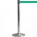 Colonnina SAFE IN modello BASIC acciaio spazzolato nastro VERDE