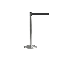 Colonnina SAFE IN modello BASIC acciaio spazzolato nastro NERO