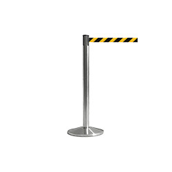 Colonnina SAFE IN modello BASIC acciaio spazzolato nastro GIALLO/NERO