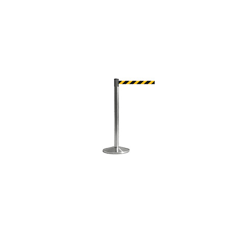 Colonnina SAFE IN modello BASIC acciaio spazzolato nastro GIALLO/NERO