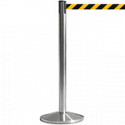 Colonnina SAFE IN modello BASIC acciaio spazzolato nastro GIALLO/NERO