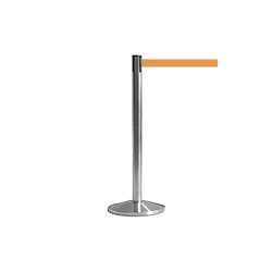 Colonnina SAFE IN modello BASIC acciaio spazzolato nastro ARANCIO