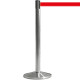 Colonnina SAFE IN modello BASIC acciaio spazzolato nastro ROSSO
