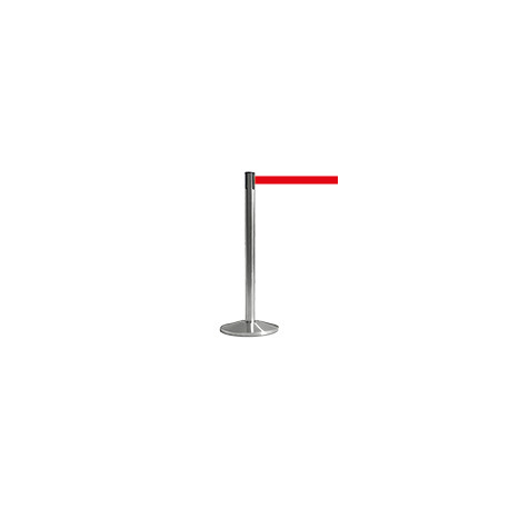 Colonnina SAFE IN modello BASIC acciaio spazzolato nastro ROSSO