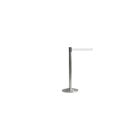 Colonnina SAFE IN modello BASIC acciaio spazzolato nastro BIANCO