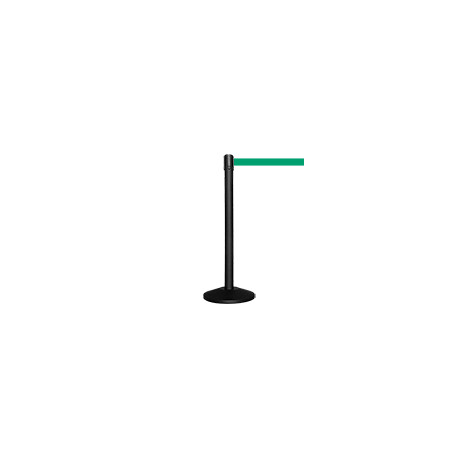 Colonnina SAFE IN modello BASIC nera opaca con nastro VERDE