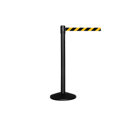 Colonnina SAFE IN modello BASIC nera opaca con nastro GIALLO/NERO