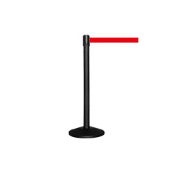 Colonnina SAFE IN modello BASIC nera opaca con nastro ROSSO