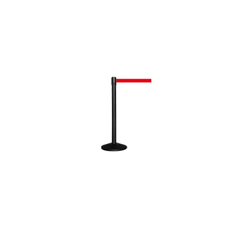 Colonnina SAFE IN modello BASIC nera opaca con nastro ROSSO