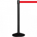 Colonnina SAFE IN modello BASIC nera opaca con nastro ROSSO