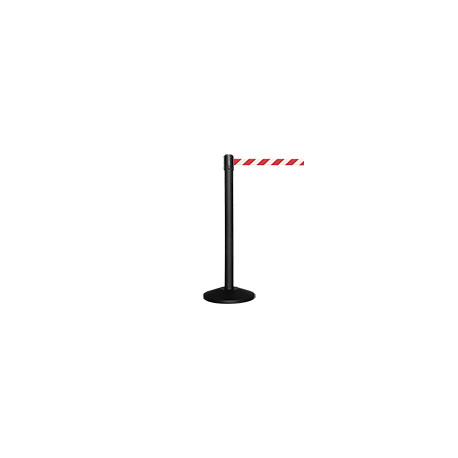 Colonnina SAFE IN modello BASIC nera opaca con nastro BIANCO/ROSSO