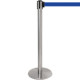Colonnina SAFE IN modello PLUS acciaio spazzolato nastro BLU
