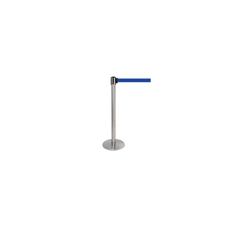 Colonnina SAFE IN modello PLUS acciaio spazzolato nastro BLU