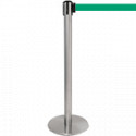 Colonnina SAFE IN modello PLUS acciaio spazzolato nastro VERDE