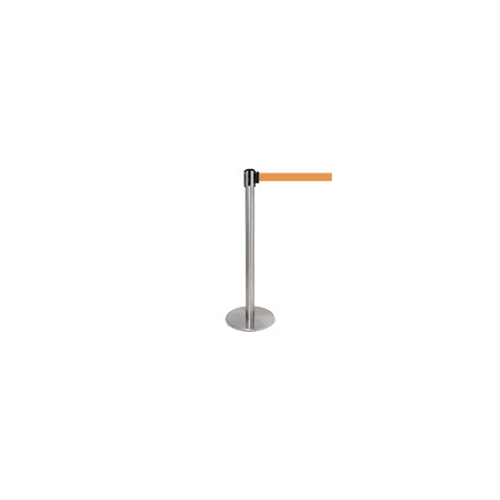 Colonnina SAFE IN modello PLUS acciaio spazzolato nastro ARANCIO