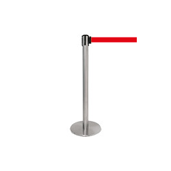 Colonnina SAFE IN modello PLUS acciaio spazzolato nastro ROSSO