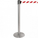 Colonnina SAFE IN modello PLUS acciaio spazzolato nastro BIANCO/ROSSO