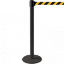 Colonnina SAFE IN modello PLUS nera opaca con nastro GIALLO/NERO