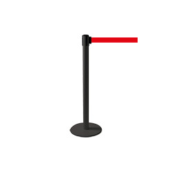 Colonnina SAFE IN modello PLUS nera opaca con nastro ROSSO